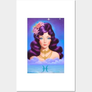 Pisces Girl Posters and Art